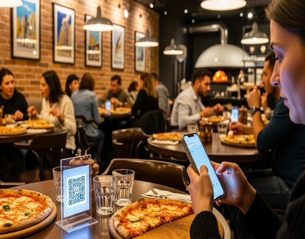 Dolce Vita : Un menu digital flexible pour une pizzeria à fort volume